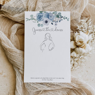 Lámina Floral azul turbio Adivina el juego de las novias