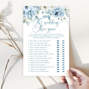 Lámina Floral azul turbio El juego del zapato boda