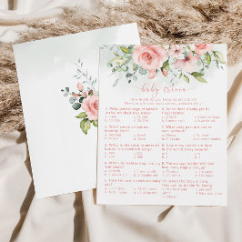 Lámina Floral Bebé trivia juego de ducha de bebé