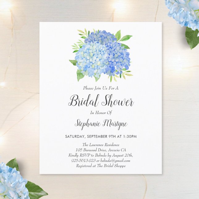 Lámina Floral Blue Hydrangea Bouquet Presupuesto Ducha de (Subido por el creador)