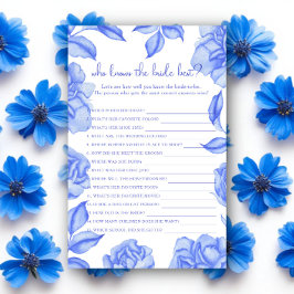 Lámina Floral Bridal Shower Who knows the bride best