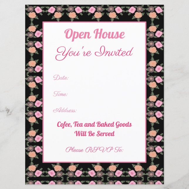 Lámina Floral con negro (Anverso)