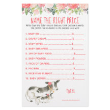 Floral Dairy Cow Farm nombra el juego Price Shower