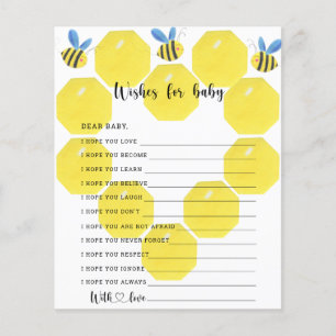 Lámina Floral de abejas - juego Fiesta   deseos de bebé
