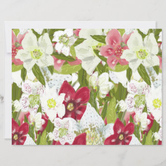 Lámina Floral de Anémonas de Navidad-Hellebores Pintados