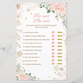 Lámina Floral de copas de nieve rosa dijo que dijo que ta