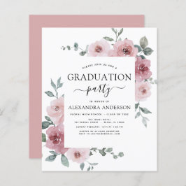 Lámina Floral de graduación rosada en el presupuesto 2023