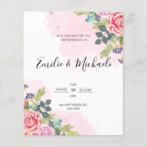 Floral de invitación a bodas