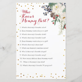 Lámina Floral de Navidades de invierno que conoce a mi me