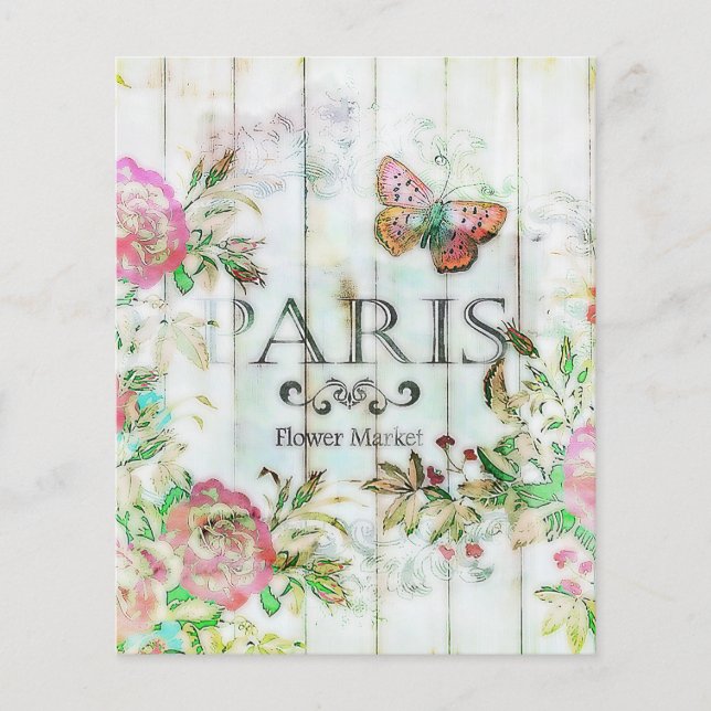 Lámina Floral de Pastel Paris (Anverso)