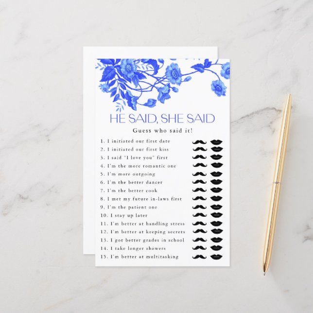 Lámina Floral De Toile Francés Dijo Que Dijo Un Juego De  (Anverso/Reverso In Situ)