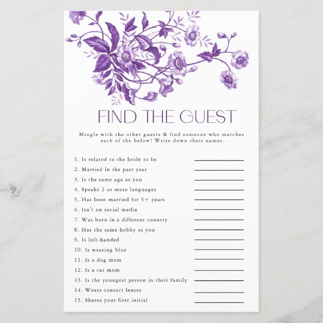 Lámina Floral de toile francesa encuentra juego de novias (Anverso)