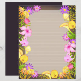 Lámina Floral Garden Brown