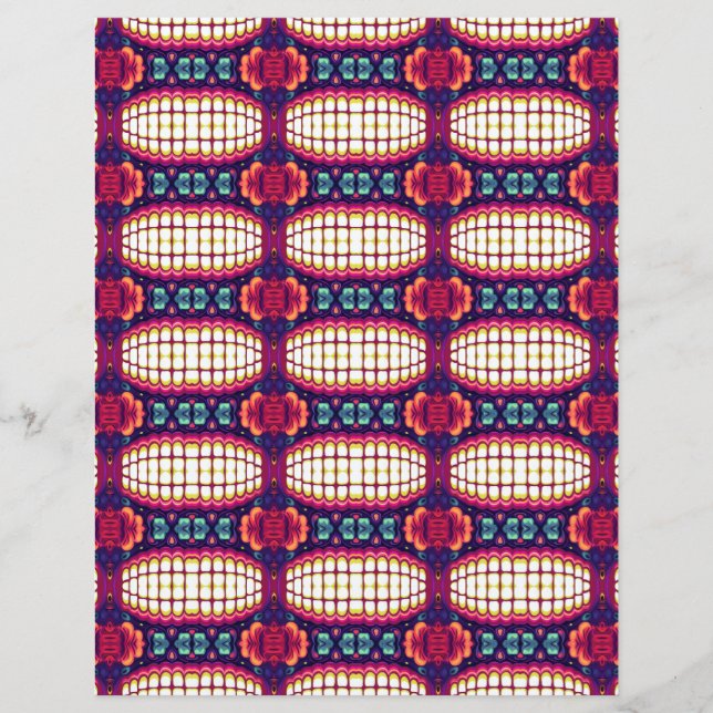 Lámina Floral Grande Negrita 8bv ScrapJournal (Anverso)