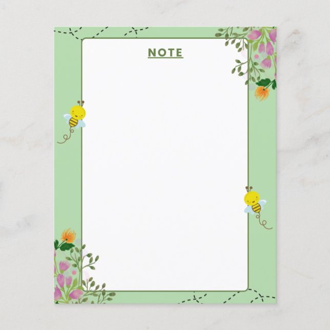 Lámina Floral Notepad (Anverso)