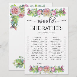 Lámina Floral Prefiere un juego de ducha de novia