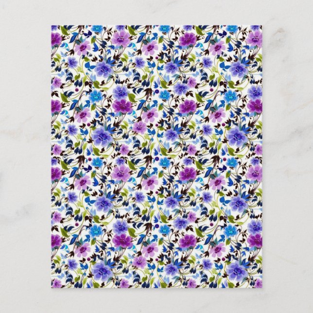 Lámina Floral púrpura (Anverso)