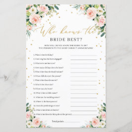 Lámina Floral rosa de boho que conoce mejor a la novia