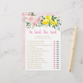 Lámina Floral Rosa De Limón Dijo Que Dijo Que Era Un Jueg