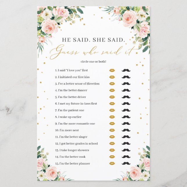 Lámina Floral rosa de Rubor dijo que dijo que el juego de (Anverso)