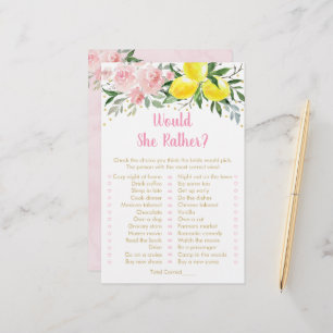 Lámina Floral rosa limón preferiría un juego de novias