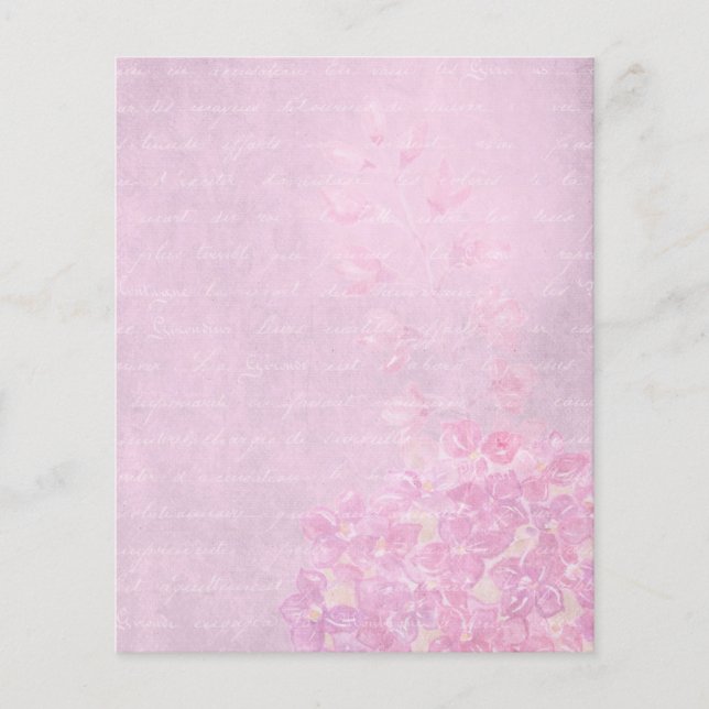 Lámina Floral rosa pastel y libro de texto escrapbook efe (Anverso)