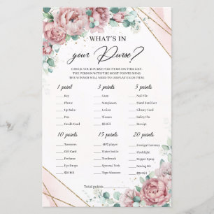 Lámina Floral rosa polvoriento de Boho ¿Qué hay en tu jue