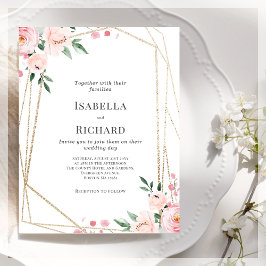Lámina Floral rosa Rubor | Invitación a la boda