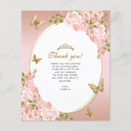 Lámina Floral Rubor Mariposa Rosa Quinceanera Foto