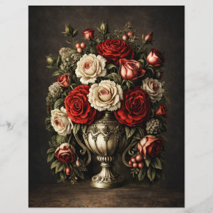 Lámina Floral Rústico Realista Decoupage y Álbum de Recor
