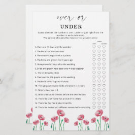 Lámina Floral sobre o bajo juego de ducha de novia