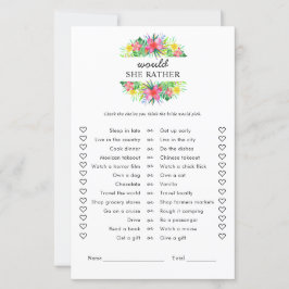 Lámina Floral Tropical Paradise Would She Rather Game