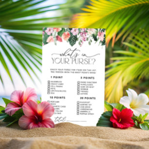 Lámina Floral tropical qué hay en tu juego de bolso