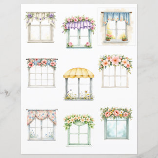 Lámina Floral Window Cutout Scrapbook Paper