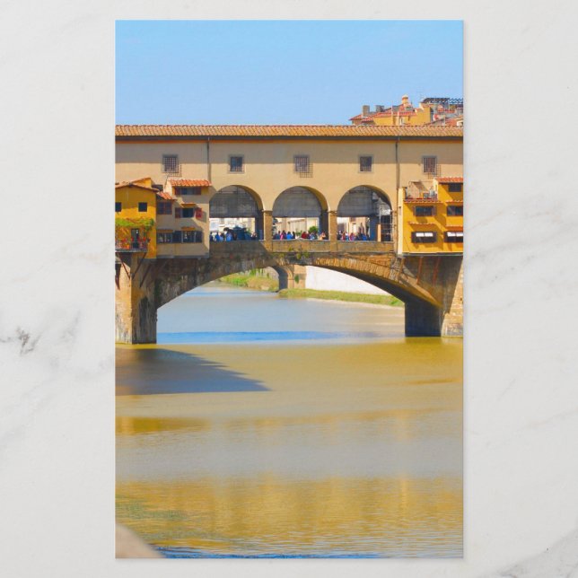 Lámina Florencia-Firenze, Ponte vecchio (Anverso)
