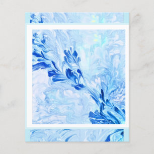 Lámina Flores abstractas azules