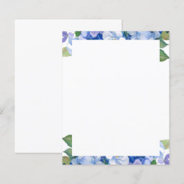Lámina Flores Azules en Papel Letter