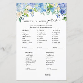 Lámina Flores azules Hydrangea ¿Qué hay en tu bolsillo?