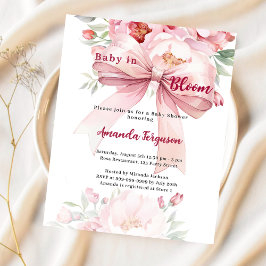 Lámina Flores bebé flor arco rosa invitación a Baby Showe