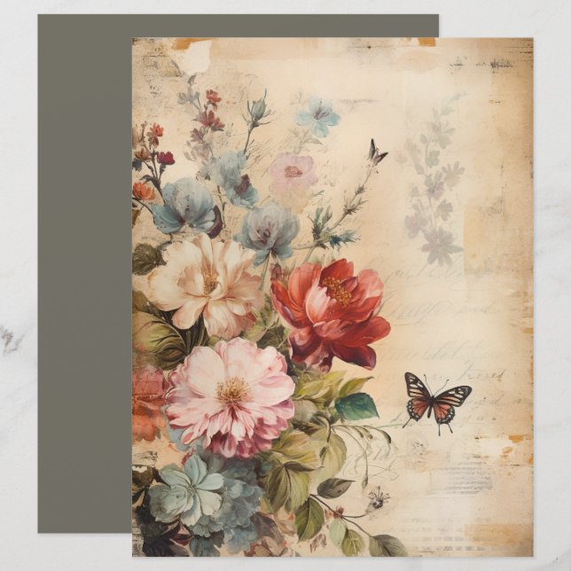 Lámina Flores Collage ventilado 2b (Anverso / Reverso)