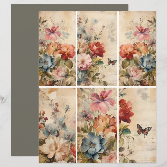 Lámina Flores Collage ventilado 2b (Anverso / Reverso)