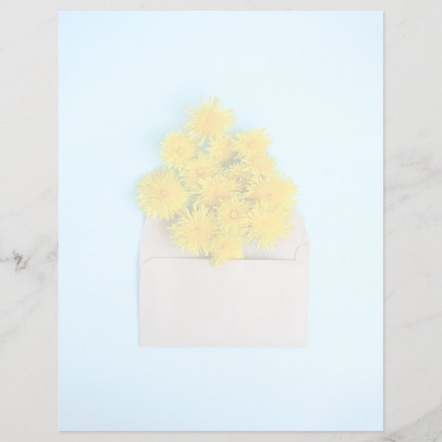 Lámina Flores | Dandelions en sobre (Anverso)