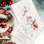 Lámina Flores de acuarela de invierno de presupuesto 60 c<br><div class="desc">Las flores de color rojo y blanco de invierno están enclavadas en hojas y follaje verde de sabio suave. Los copos de nieve de oro le dan un toque festivo. Un guión elegante, simple y moderno le da un ambiente abierto y aireado. También hay un parqué floral de invierno con...</div>