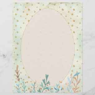 Lámina Flores de Acuarela   Papel de Papelería en Forma d