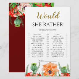 Lámina Flores de amapola preferiría un juego de ducha de 