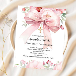 Lámina Flores de arco rosado chica Primera invitación de 