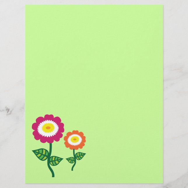 Lámina Flores de arte divertidas (Anverso)
