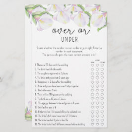 Lámina Flores de Calla - juego de ducha de novia o bajo