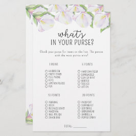 Lámina Flores de Calla - Qué hay en tu juego de bolsos