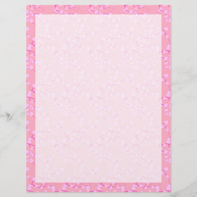 Lámina Flores de cerezo rosadas (Anverso)